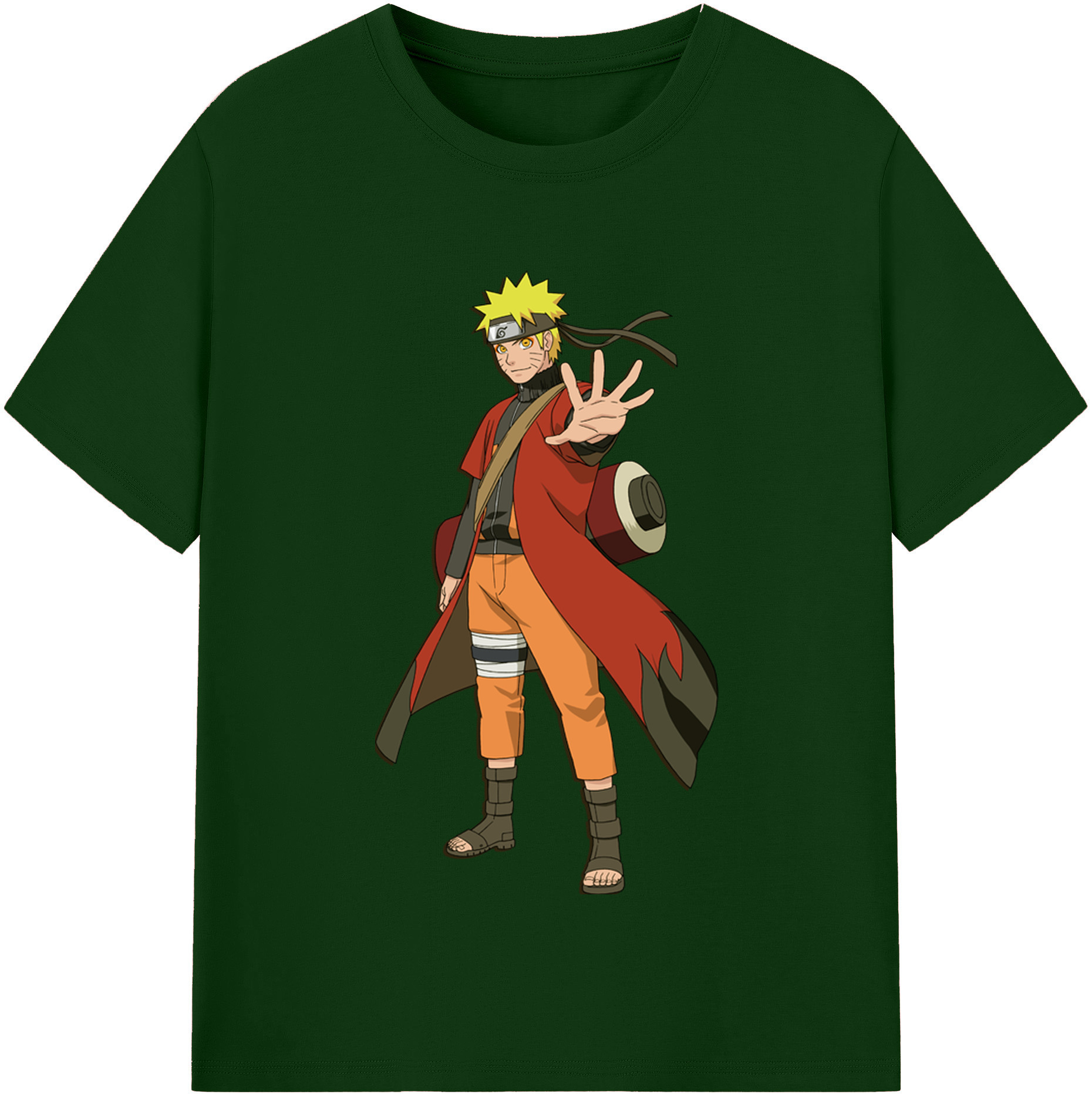 （画像用） NARUTO -ナルト- うずまき ナルト Uzumaki Naruto 綿100％半袖Tシャツ（フロントプリント）